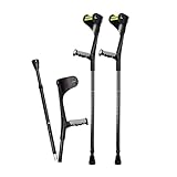 Forearm Crutches for Adults(1 Pair)，Adult Crutches Adjustable with Anti-Dorp Cuff，Aluminum Lightweight Arm Crutches Forearm for Adults，Foldable Muletas para Adultos，Crutch for Walking