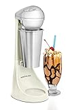 Nostalgia Two-Speed Electric Milkshake Maker and Drink Mixer, Includes 16-Ounce Stainless Steel Mixing Cup and Rod, Cream
