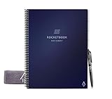 Rocketbook Multi-Subject Smart, Scannable Notebook with Dividers | Lined Reusable Notebook with 1 Pilot Frixion Pen & 1 Microfiber Cloth | Dark Blue, Letter Size (8.5' x 11')