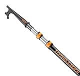 Telescoping Boat Hook Pole for Docking // 5-12 ft Extension Push Pole for Boating // Aluminium Dock Pole with Hook // Multi-Purpose Telescopic Pole: Non-Slip, Durable, Floating, Lightweight & Sturdy