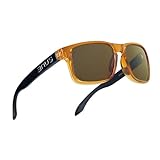 Bnus sunglasses for men women Polarized High Performance shades for fishing driving shades (B7066 Crystal Brown / B15)