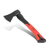 DNA Motoring TOOLS-00082 13.5' Axe, Ideal Wood/Tree Chopping, Heat Treated Alloy Steel and Fiberglass Handle, 1 Axe, Red/Black
