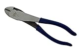 IDEAL Electrical 35-029 8-inch Diagonal-Cutting Pliers - High-Leverage & Heavy Duty Angled Head Steel Pliers with Dipped-Grip Handles