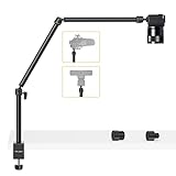 VIJIM LS08 Flexible Overhead Camera Mount Desk Stand, Webcam Stand Microphone Boom Arm Tabletop Photography Videography Live Stream Table clamp Mount