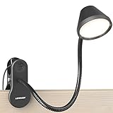 LEPOWER Clip on Light, Dimmable Book Light for Reading in Bed, 300LM Clip on Lamp, 5 Color Temperatures Clamp Light, Night Light Mode, Timer Setting, 2%-100% Brightness, for Bed, Headboard and More