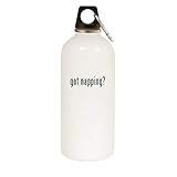 Molandra Products got napping? - 20oz Stainless Steel White Water Bottle with Carabiner, White