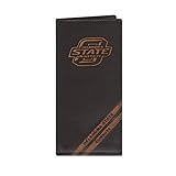 ZEP-PRO NCAA Oklahoma State Cowboys Men's Pull-Up Leather Long Secretary Embossed Wallet, Brown, One Size