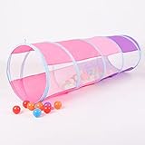 Kids Play Tunnel, Tunnel for Toddlers 1-3, Pop Up Crawl Tunnel Toy for Infant Baby Children Mesh See Through, Collapsible Tent Gift for Girl Boy