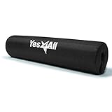 Yes4All Foam Bar Pad – Olympic Barbell Pad – Barbell Squat Pad – Barbell Neck Pad for Squats, Hip Thrusts – Weight Lifting Bar Pad (Black, Single)