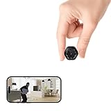 Anlork WiFi Spy Hidden Camera Mini Wireless Portable Nanny Cam,1080P HD Small Indoor Security Cameras with Night Vision Motion Detection Alert for Phone APP, Tiny Spy Cam for Home/Car/Office