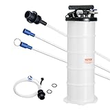 VEVOR 6.5L Pneumatic/Manual Fluid Extractor Pump, Oil Changer Vacuum Fluid Extractor, Oil Extractor Change Pump for Automotive, Oil Change & Fluid Change Tool with Dipstick and Suction Hose