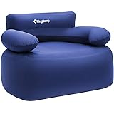 KingCamp Inflatable Chairs for Adults Support Up to 660 lbs Waterproof Compact and Portable Inflatable Couch Blow Up Chair for Garden Outdoor Travel Camping Picnic Indoor Furniture (Blue-Single)