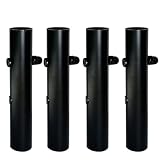 Metal Bed Risers 3 Inch 5 Inch Heavy Duty Adjustable Round Furniture Lifter for Table Chair Desk Sofa Couch, TV Stands （4pcs Black）