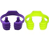 Honsky Thumbs-up Phone Stand for Tablets, E-readers and Smart Phones - 2 Pack - Green, Purple