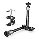 SmallRig Clamp w/ 1/4' and 3/8' Thread and 9.5 Inches Adjustable Friction Power Articulating Magic Arm with 1/4' Thread Screw for LCD Monitor/LED Lights - KBUM2732