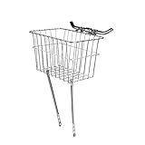 Wald 135 Front Grocery Bicycle Basket (14.5 x 9.5 x 9, Silver)