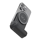 ShiftCam SnapGrip - Mobile Battery Grip with Wireless Shutter Button - Magnetic Mount Snaps on to Any Phone - Built in Powerbank with Qi Wireless Charging - Tabletop Dock | Midnight