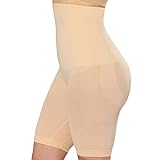 SHAPERMINT High Waisted Body Shaper Shorts - Shapewear for Women Tummy Control Small to Plus-Size, Nude 4X-Large