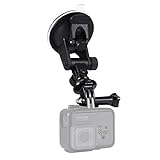 PULUZ Suction Cup Mount for Gopro Car Mount, Adjustable Vehicle Window & Windshield Mount Holder, Compatible with GoPro Hero 11 10 9 8 7 6/Insta360 X3 x2/DJI OSMO Action Camera Mount