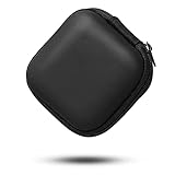 Earbud Case Earphone Carrying Case Portable EVA Headphone Case Storage Bag Organizer or Earphone, Earbud, Earpieces, SD Memory Card, Camera Chips (Black)