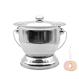 YANGLEI Bedpan ，Stainless Steel Bedpans Chamber Pot, with Lid Adult Baby Potty, High Angle Pregnant Woman Camping Toilet，Large Capacity Portable Toilet for Camping，Bed Pans for Females, Elderly -Men