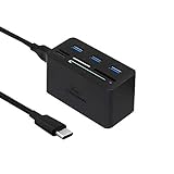 Kingwin USB C Hub Adapter w/ Card Reader Write & USB 3.0 HUB - Thunderbolt 3 Supports High Speed SD MS Micro M2 CF For Macbook, Laptop, Desktop type-c