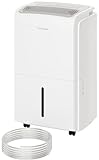 hOmeLabs 3500 Sq. Ft. Energy Star Dehumidifier with Pump - Ideal for Medium to Large Rooms and Home Basements - Powerful Moisture Removal and Humidity Control - 40 Pint Capacity