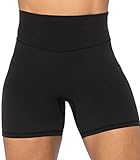 Sunzel High Waist Biker Shorts for Women No Front Seam Soft Yoga Workout Gym Bike Shorts Tummy Control Squat Proof Black