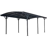 Hanover 19-Ft. x 10-Ft. Aluminum Arch-Roof Carport with Opaque Polycarbonate Roof Panels