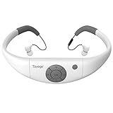 Waterproof MP3 Player for Swimming Bluetooth, Tayogo IPX8 8GB Underwater Headphones with Shuffle Feature, for Water Sports, Running, Diving-White