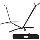 Best Choice Products Portable Heavy-Duty 9ft Steel Hammock Stand w/Built-in Wheel, Carrying Case, Weather-Resistant Finish, 450lb Capacity