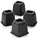 HOLDN’ STORAGE Bed Risers, Furniture Risers 5 inch Bed Lift - Set of 4 Bed Riser Heavy Duty - Perfect for College Dorms