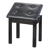GLEAM Keyboard Bench - Padded Hardwood Piano Bench for Children or Single use with Storage Compartment