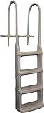 Main Access Easy Incline Taupe Pool Deck Ladder for 48 to 54 Inch Above Ground Pools, Taupe