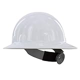 Fibre-Metal by Honeywell E1RW Supereight Thermoplastic Full Brim Hard Hat with 8 Pt. Ratchet Suspension, White