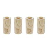 Tsnamay 4Pcs Cylinder Wood Bed Risers Furniture Risers Wooden Solid Original Color for DIY Painting Sofa Couch Chair Table Increase Legs Inner Dia.1.69',Increase Height 3.94' Inches