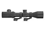 Monstrum 3-12x42 AO Rifle Scope with Illuminated Mil-Dot Reticle and Offset Reversible Scope Rings | Black