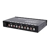 SIGRID 7-Band Car Audio Equalizer, Adjustable 7 Bands EQ Car Amplifier Graphic Equalizer with CD/AUX Input Select Switch,Black
