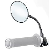 Delta Cycle & Home Flexstalk Handlebar Bike Mirror, Fully Adjustable Rearview Clamp On Bike Mirror, Large Ultra-Clear Glass Safety Mirror fits Road, Mountain, Cruisers, and Electric Bicycles