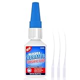 ALECPEA 20g Ceramic Super Glue for Porcelain and Pottery Repair - Rapid-Setting, Waterproof Adhesive for Porcelain, Pottery, Dishes, Tiles, DIY Crafts, and More