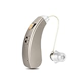 Hearing Aids, Hearing Aid for Seniors Rechargeable with Noise Cancelling Hearing Amplifier for Adults Hearing Loss Digital Ear Hearing Assist Devices with Volume Control (Pearl Grey, Right)