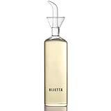 Olietta Glass Non Drip Leak Proof No Mess Oil Dispenser and Vinegar Cruet Pourer for Kitchen 17oz 500ML - Great for Pouring & Drizzling Olive Oil & Liquids - Easy to Clean, Drip Free and Leakproof