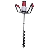 HENHAIY Post Hole Digger, 1500W Electric Auger Post Hole Digger, 1.6HP Auger Digging Drill Powerhead w/4' Bit, Earth Auger Drill, for Fence Planting, Tree Planting, Drilling (Black, Red)