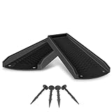 Downspout Splash Block, NAACOO 24' Rain Gutter Downspout Extensions - 2 Pack Fixable Downspout Extender with 4pc Fixing Nails, Drainage to Protect House Foundations(4 Piece|Black)
