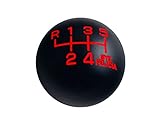DEWHEL Black/Red Weighted Bye Felicia Shift Knob 6 Speed Short Throw Shifter M10X1.5 M12X1.25 M10X1.25 M8X1.25 Adapter Thread Reverse on Top Left