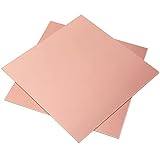 2 Pieces 99.9% Pure Copper Sheet, 8' x 10', 24 Gauge(0.5mm) Thickness, Film Attached Copper Plate, Great for Jewelry, Crafts, modelers