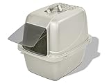 Van Ness Pets Odor Control Large Enclosed Cat Litter Box, Hooded, Pearl, CP6