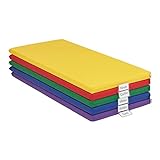 ECR4Kids SoftZone Rainbow Rest Mat, 2in, Sleeping Pad, Assorted, 5-Piece