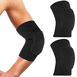 COMNICO Arm Brace Pads Elbow Protector Strap Pair, Breathable Anti-Collision Sponge Tendonitis Fitness Volleyball Basketball Tennis Golfers Knee Support Band for Kids Men Women Elderly