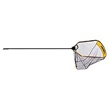 Frabill Conservation Slide Handle Net | Teardrop Hoop Size: 20' X 23' | Sliding Handle: 36' | Netting: Tangle-Free Micromesh | Net Depth: 13',Black/Yellow